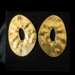 Aretes Grandes Redondos HoyoAl Centro Dorados