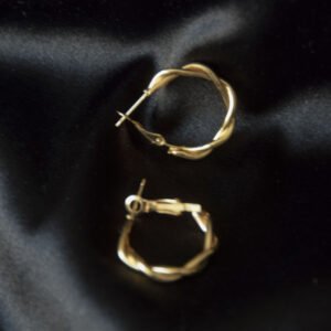 Arracada Dorada Trenza