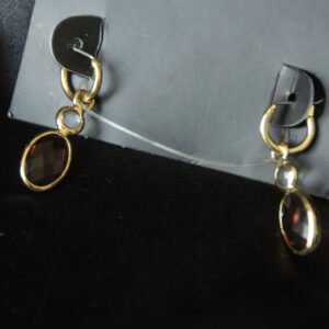 Aretes Cristal Dorado