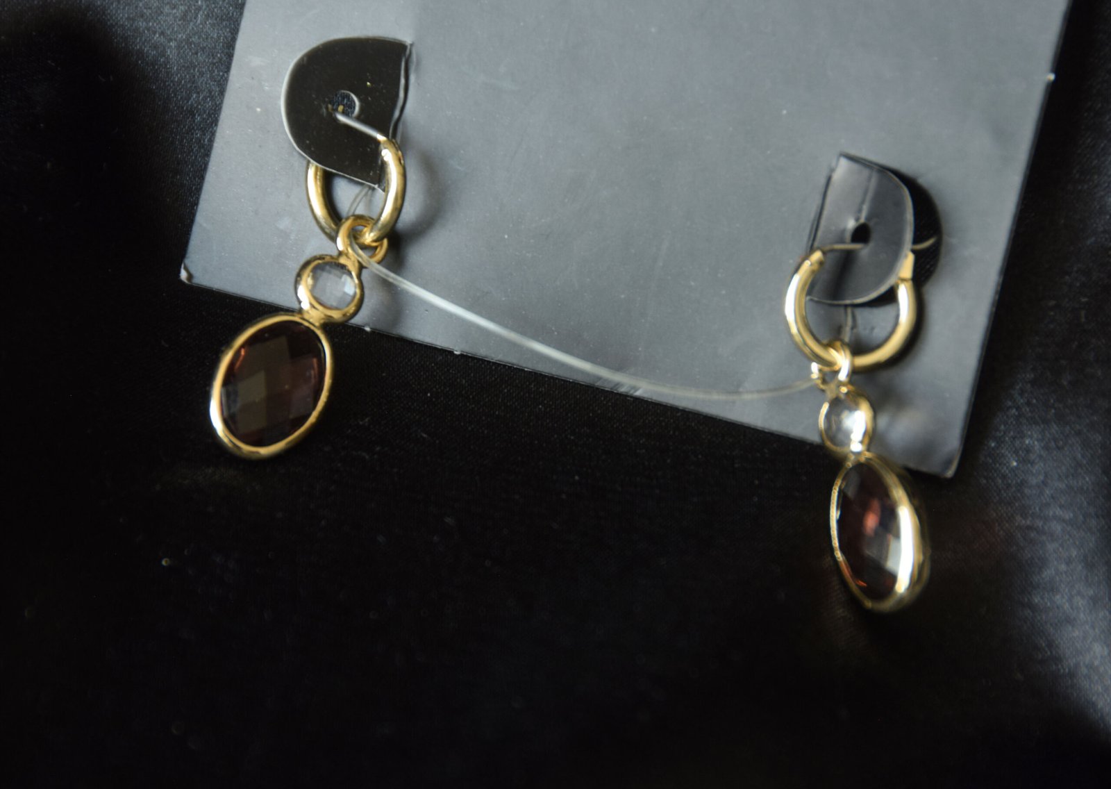 Aretes Cristal Dorado