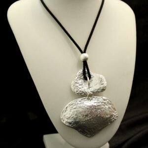 Collar Hilo Negro Plata