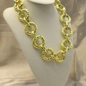 Collar Aros Dorados Gruesos