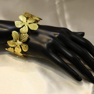 Pulsera Dorada 5 Flores