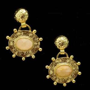 Arete turco piedra rosada