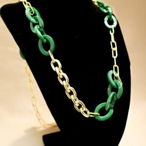 Collar eslabón verde