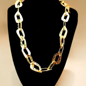Collar largo eslabones dorados
